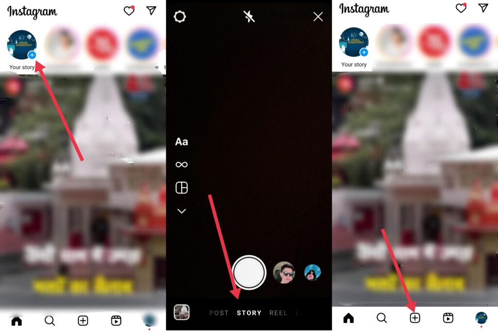 Add story icon - how to add music to Instagram story